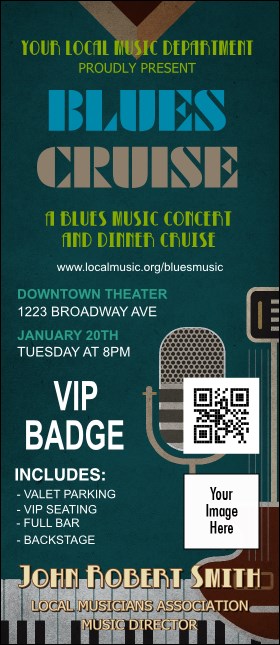 Blues VIP Event Badge Large
