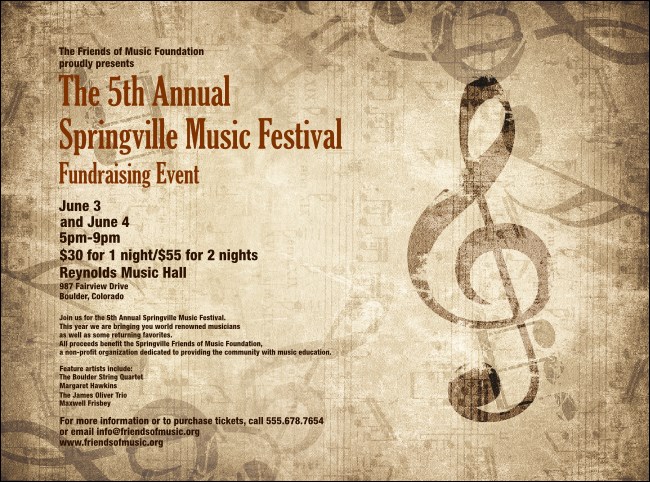 Music Festival 2 Flyer Solid Background Product Front