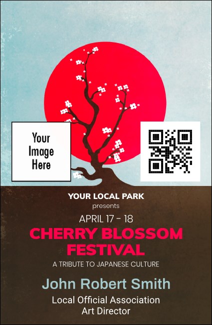 Cherry Blossom Circle VIP Event Badge Small Product Front