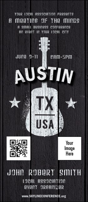 Austin Music VIP Event Badge Large Product Front