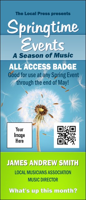 Dandelion VIP Event Badge Large Product Front