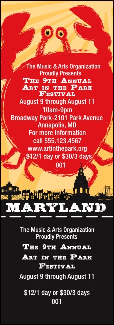Maryland General Admission Ticket Product Front