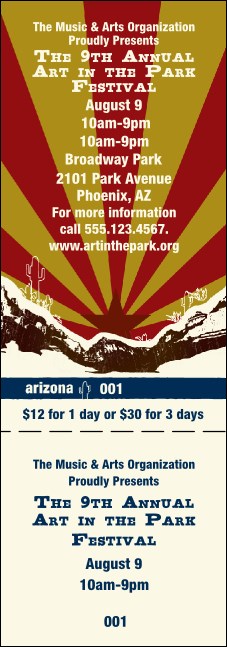 Arizona General Admission Ticket
