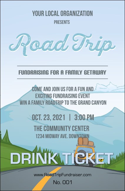 Road Trip Drink Ticket Product Front