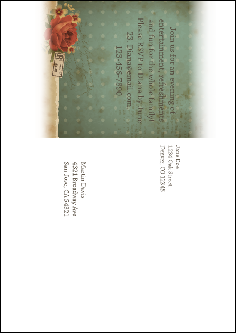 Poetry Postcard Mailer Product Back