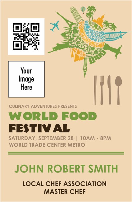 Food Festival VIP Event Badge Small