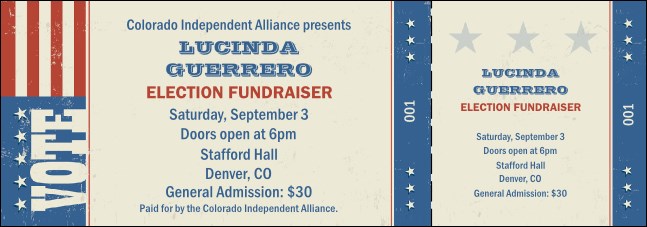 Americana Event Ticket Product Front