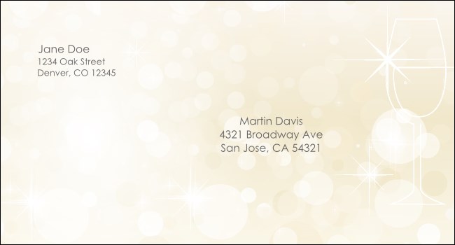 Gold Glitter #6 1/2 Envelope Product Front