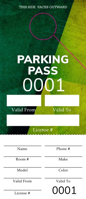 Abstract Parking Permit Product Front
