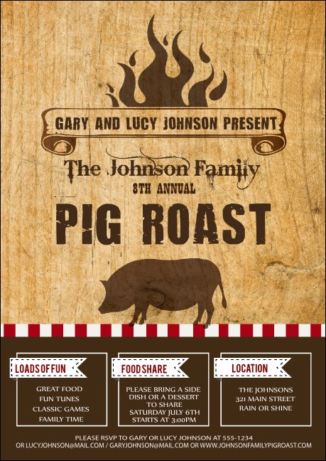 Pig Roast Postcard Mailer