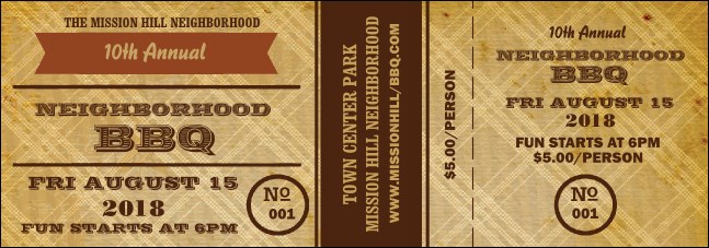 bbq vintage event ticket