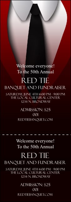 Red Tie Event Ticket Product Front