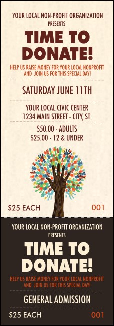 Fundraiser Tree Event Ticket Product Front