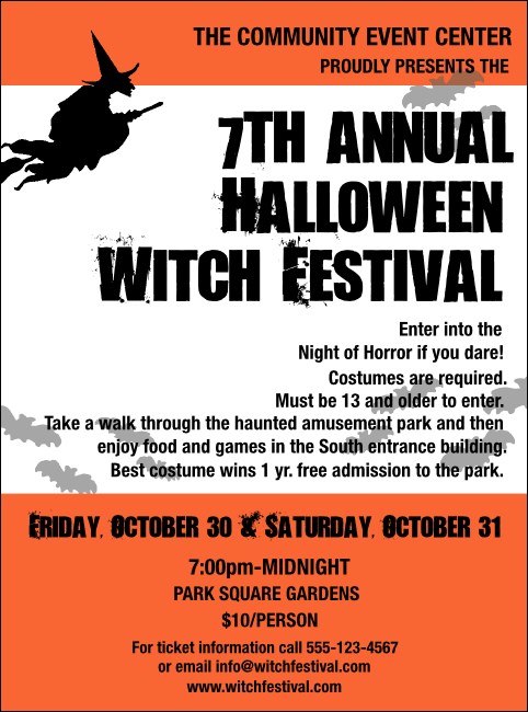 Halloween Witch Flyer Product Front