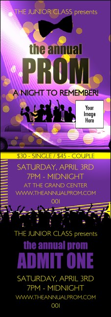 Prom Limo Event Ticket