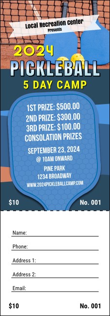 Pickleball Camp Raffle Ticket