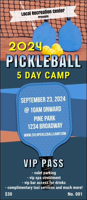Pickleball Camp VIP Pass Product Front