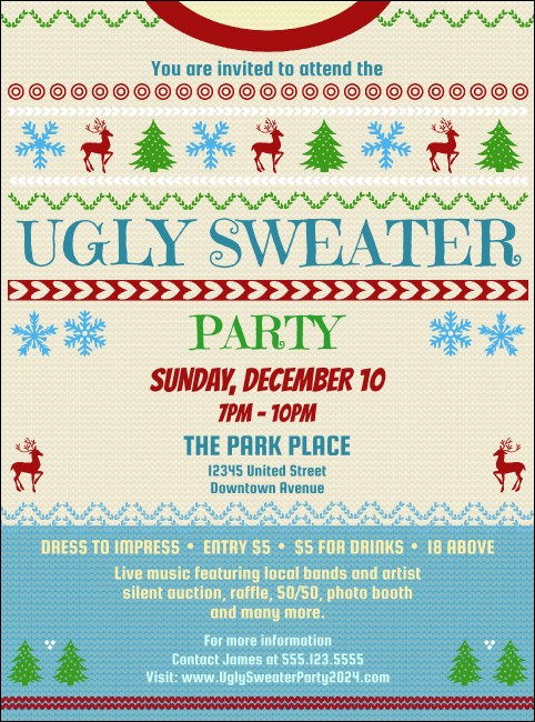 Ugly Sweater Party  Flyer Product Front