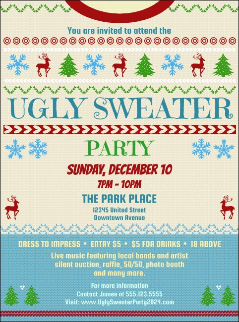 Ugly Sweater Party Flyer