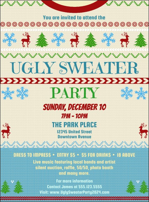 Ugly Sweater Party  Invitation Product Front