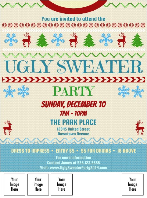 Ugly Sweater Party Image Flyer