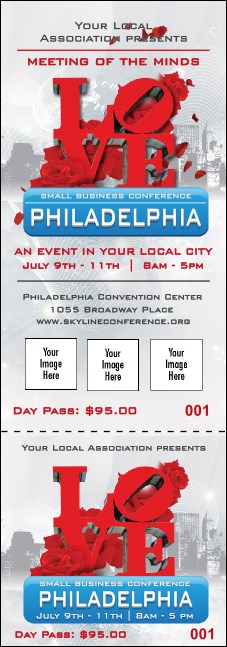 Philadelphia Rose Event Ticket Product Front