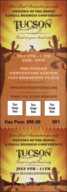 Tucson Event Ticket Product Front