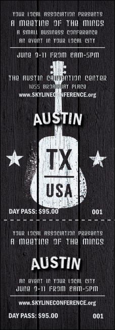 Austin Music Event Ticket Product Front