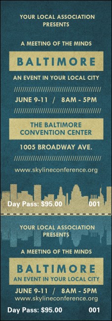 Baltimore Event Ticket Product Front