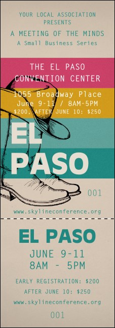 El Paso Event Ticket Product Front