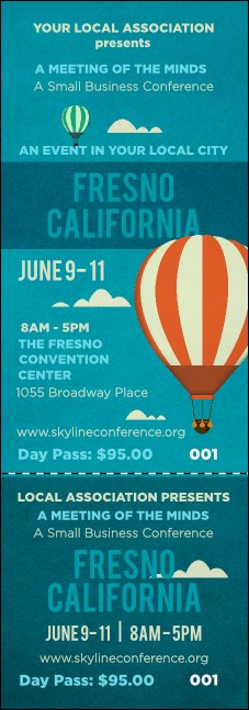 Fresno Event Ticket Product Front