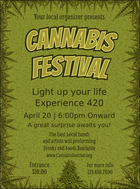 Cannabis Festival Flyer Product Front