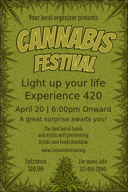 Cannabis Festival Poster Product Front