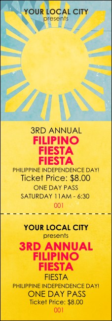 Filipino Fiesta  Event Ticket Product Front