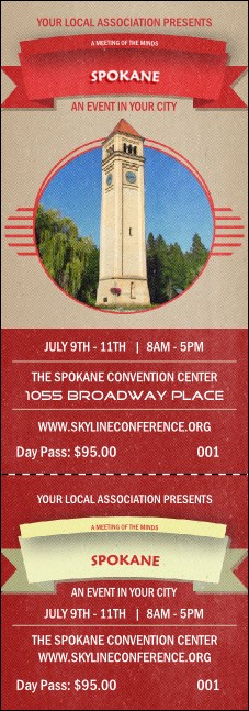 Spokane Event Ticket Product Front