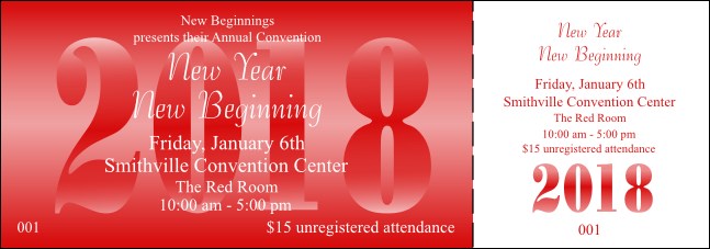 Year General Admission Ticket (Red)
