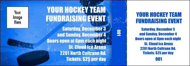 Hockey Event Ticket Product Front