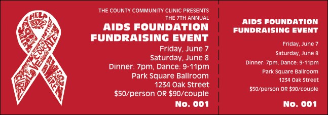 AIDS Fundraising Event Ticket