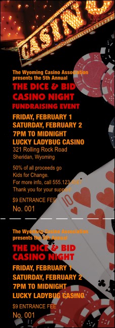 Casino Night Event Ticket