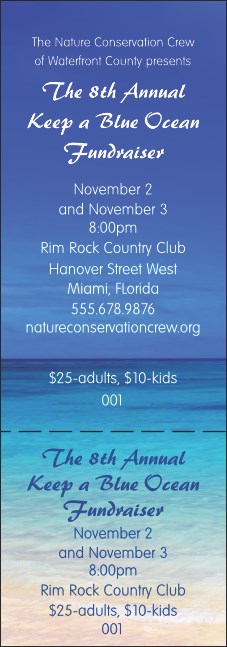 Nature Series - Blue Ocean Event Ticket