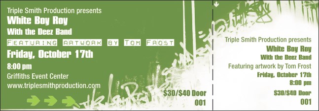 Hip Hop Green Event Ticket