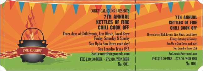 Chili Cookoff General Admission Ticket Product Front