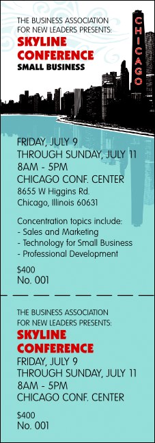 Chicago Event Ticket Product Front
