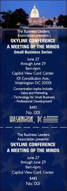 Washington D.C. Event Ticket Product Front