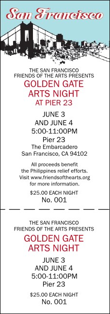 San Francisco Event Ticket Product Front