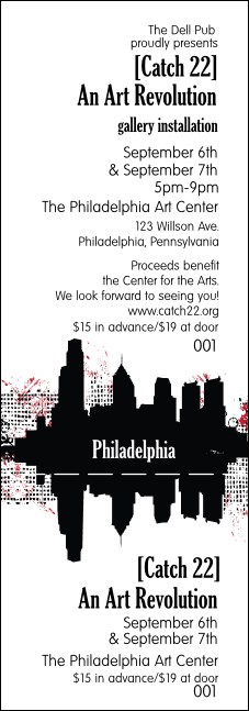 Philadelphia general admission ticket Product Front