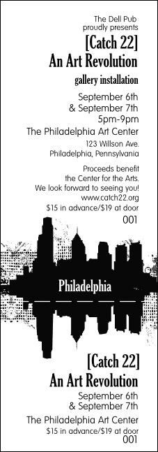Philadelphia BW general admission ticket Product Front