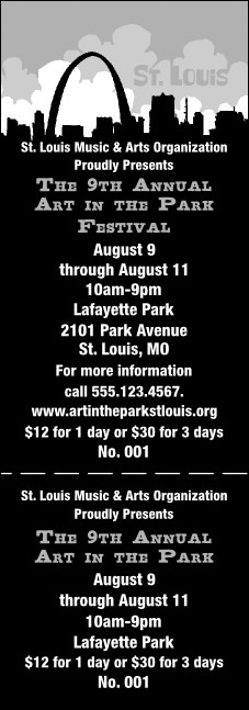 St. Louis Event Ticket (Black & white)