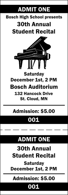 Piano General Admission Ticket 001