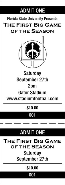 Football General Admission Ticket 001